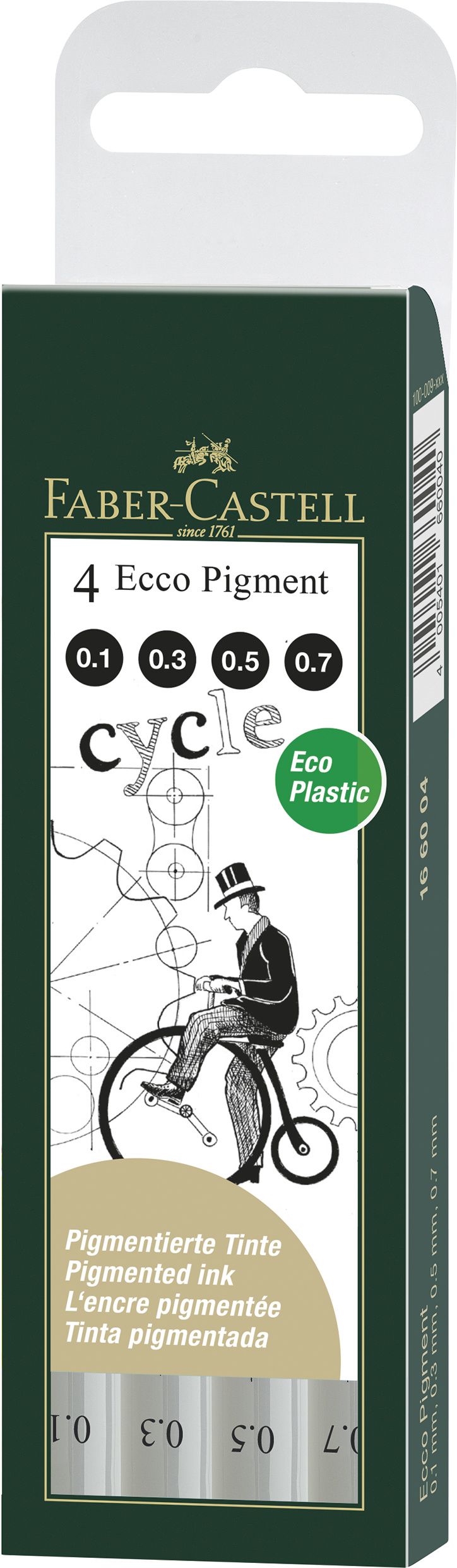 LINER ECO PIGMENT SET 4 BUC FABER-CASTELL LINER ECO PIGMENT SET 4 BUC FABER-CASTELL